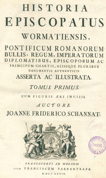 Große Abbildung Nr.1: 123-326 Schannat,J.F.: (Alte Drucke, Handschriften und Theologie)