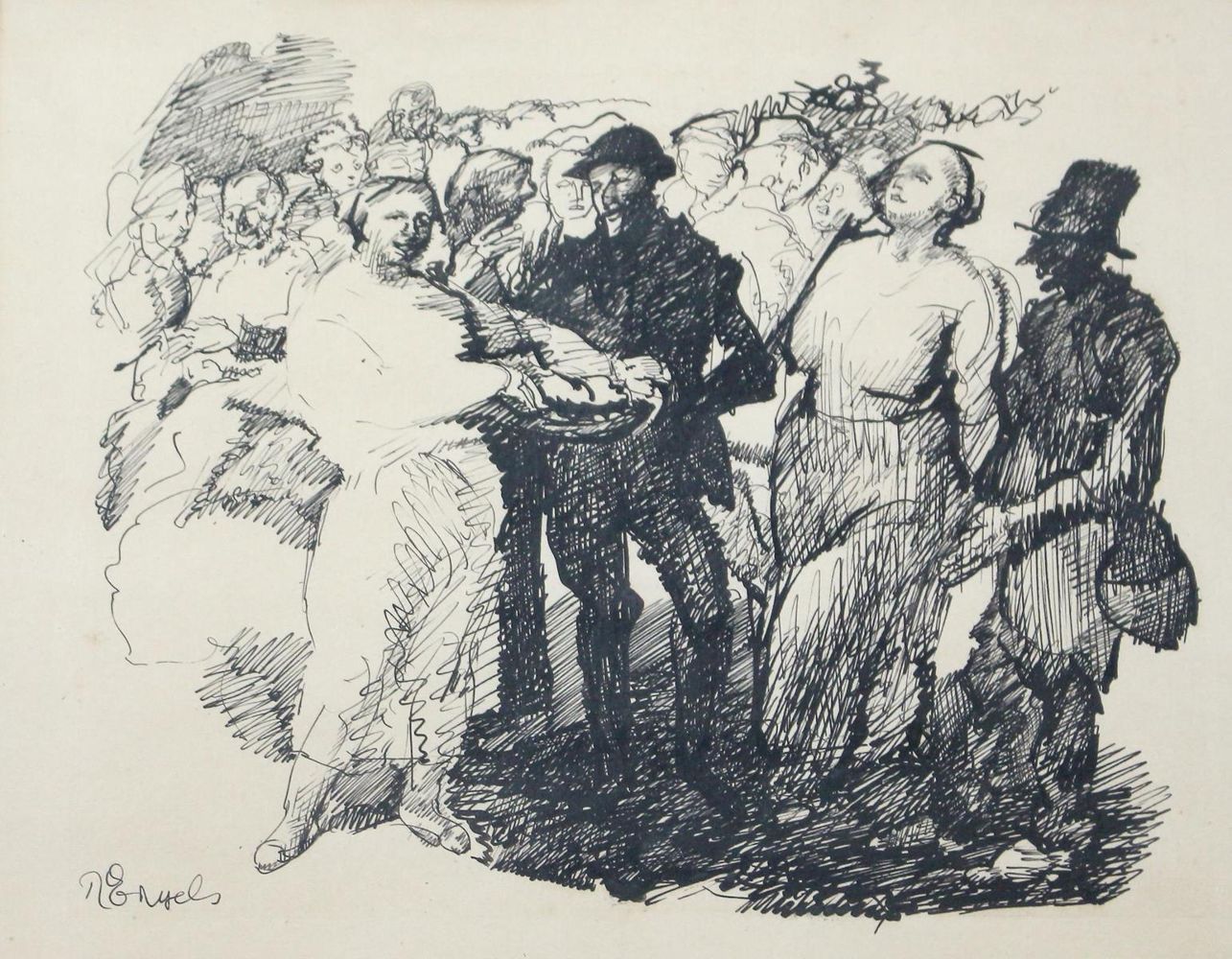Große Abbildung Nr.1: 123-3269 Engels, Robert: (Künstlergraphik)