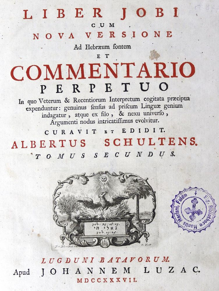 Große Abbildung Nr.1: 123-333 Schultens,A.: (Alte Drucke, Handschriften und Theologie)