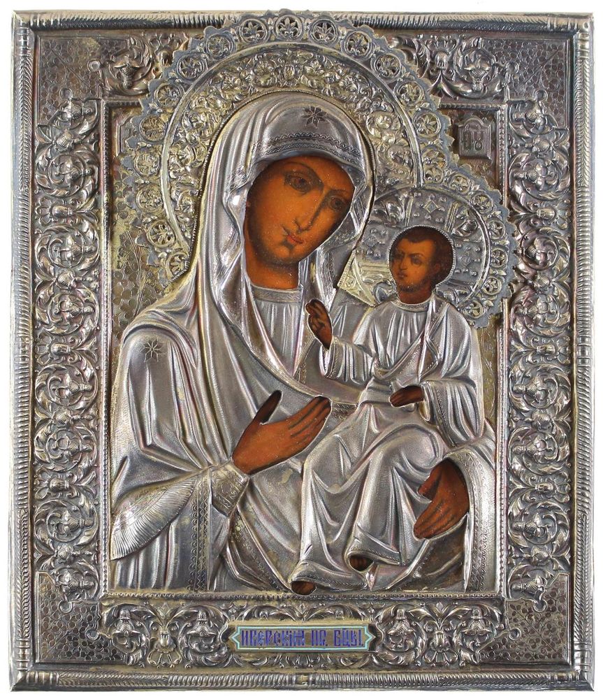 Große Abbildung Nr.1: 123-3428 Gottesmutter von Iviron (Iverskaja).: (Künstlergraphik, Ikonen)