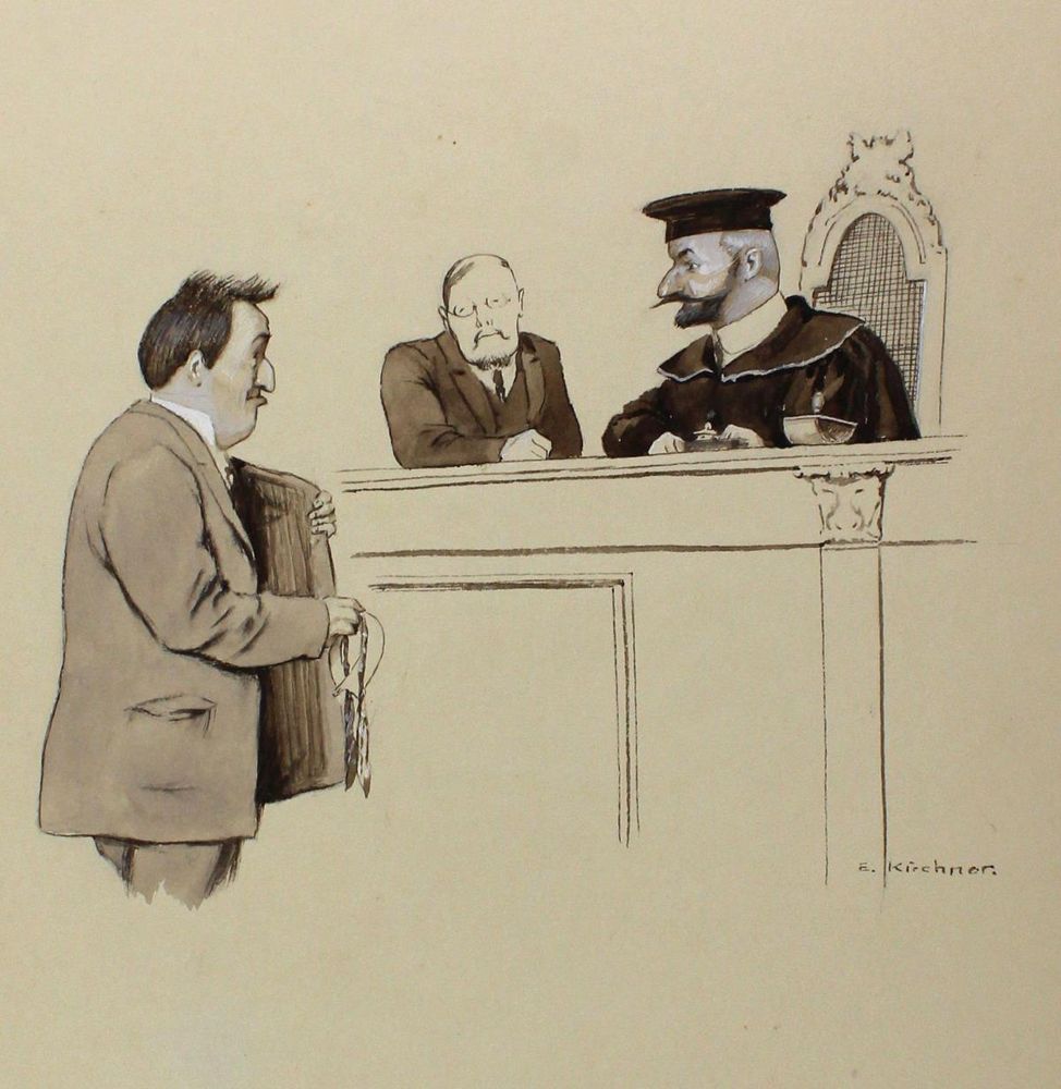 Große Abbildung Nr.1: 123-3486 Kirchner, Eugen: (Künstlergraphik, Karikatur)