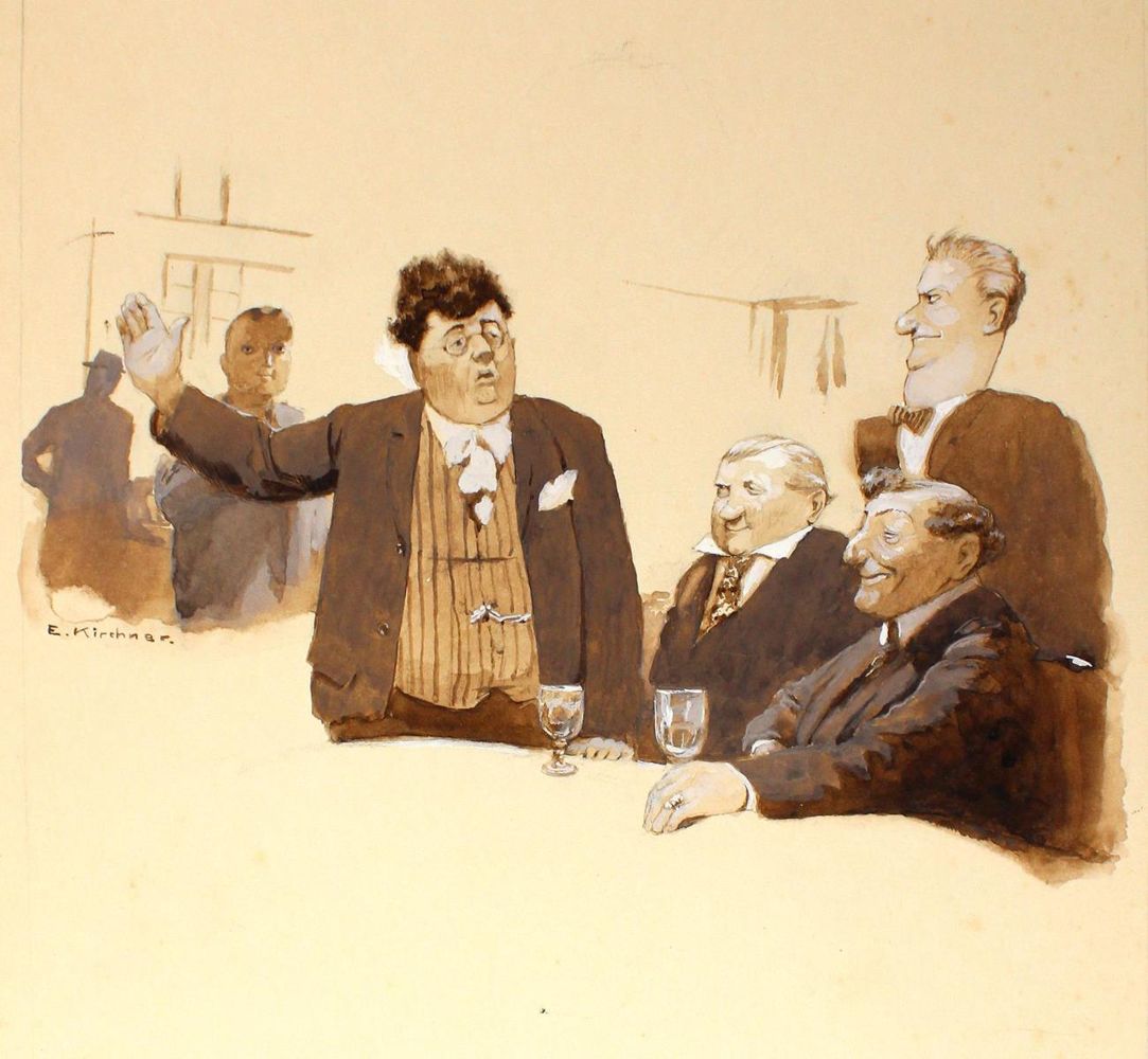 Große Abbildung Nr.1: 123-3495 Kirchner, Eugen: (Künstlergraphik, Karikatur)