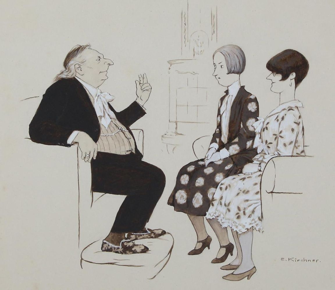 Große Abbildung Nr.1: 123-3497 Kirchner, Eugen: (Künstlergraphik, Karikatur)