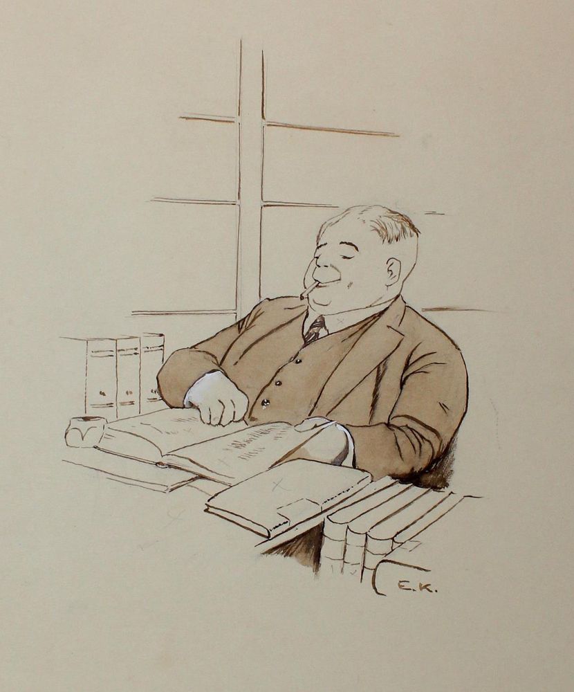 Große Abbildung Nr.1: 123-3501 Kirchner, Eugen: (Künstlergraphik, Karikatur)