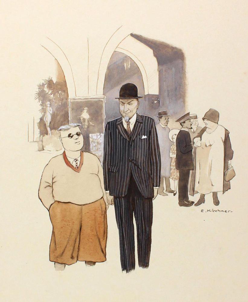 Große Abbildung Nr.1: 123-3503 Kirchner, Eugen: (Künstlergraphik, Karikatur)