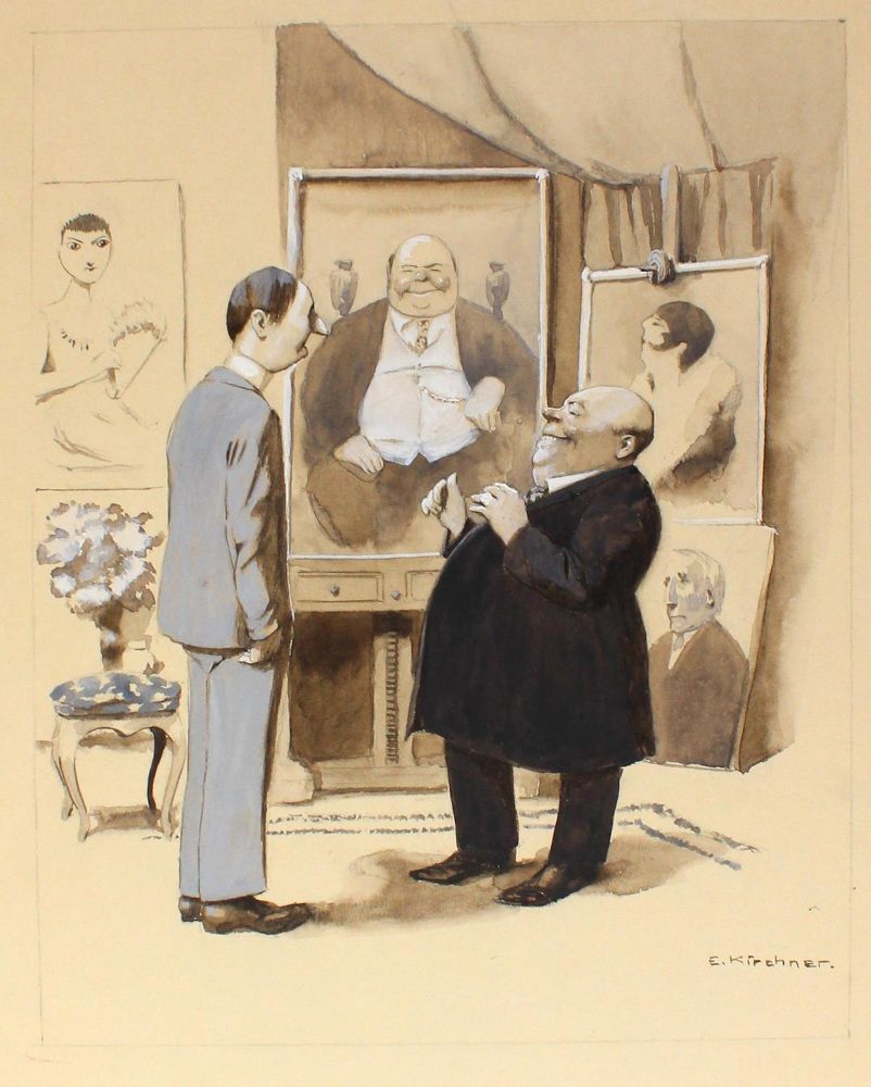 Große Abbildung Nr.1: 123-3504 Kirchner, Eugen: (Künstlergraphik, Karikatur)