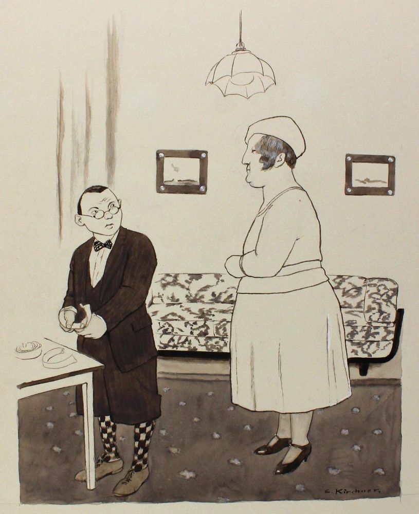 Große Abbildung Nr.2: 123-3508 Kirchner, Eugen: (Künstlergraphik, Karikatur)