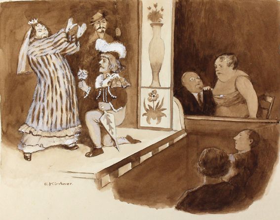 Große Abbildung Nr.1: 123-3511 Kirchner, Eugen: (Künstlergraphik, Karikatur)