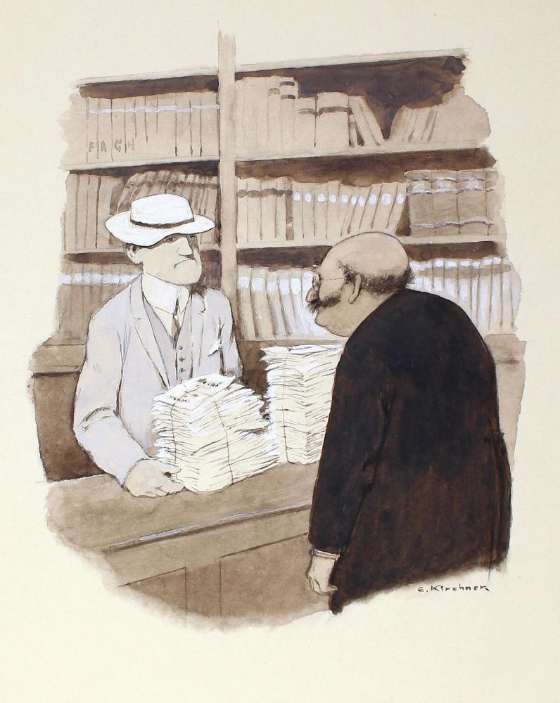 Große Abbildung Nr.2: 123-3512 Kirchner, Eugen: (Künstlergraphik, Karikatur)