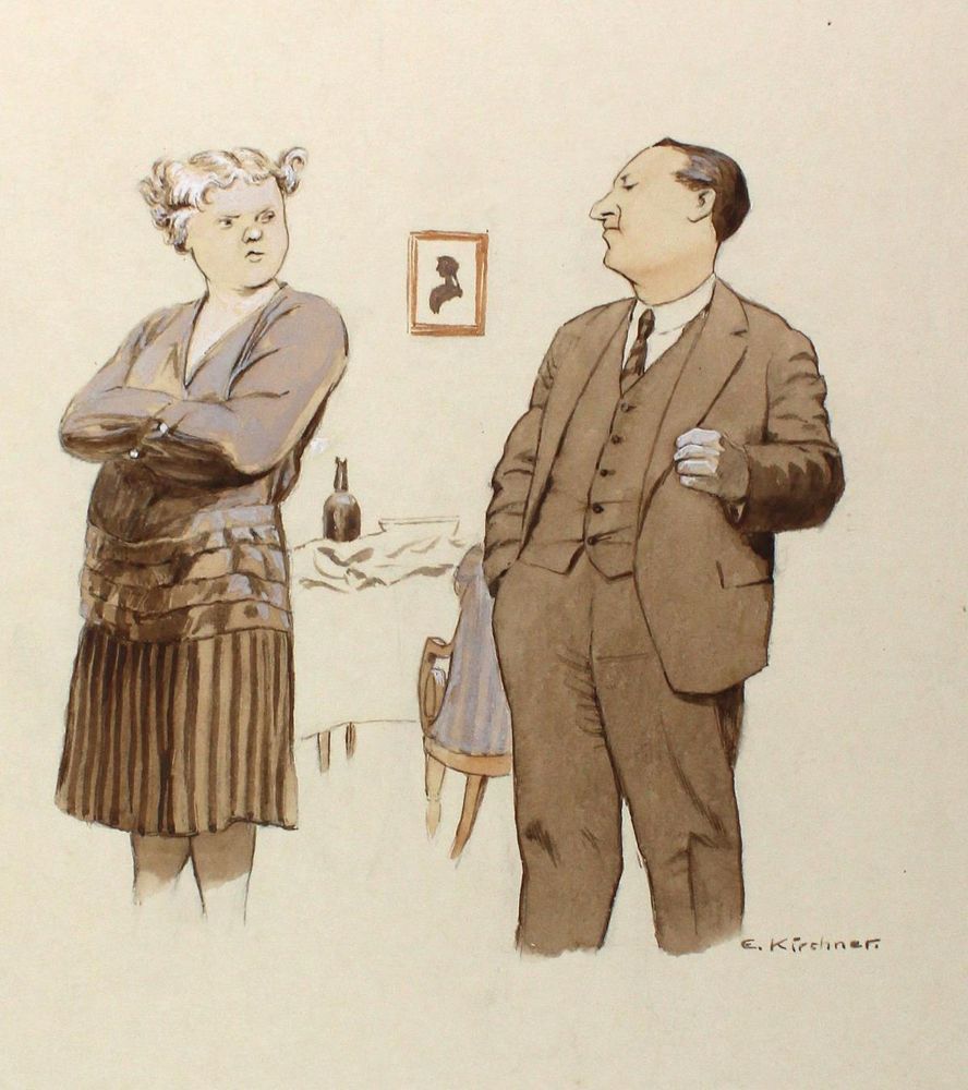 Große Abbildung Nr.1: 123-3513 Kirchner, Eugen: (Künstlergraphik, Karikatur)