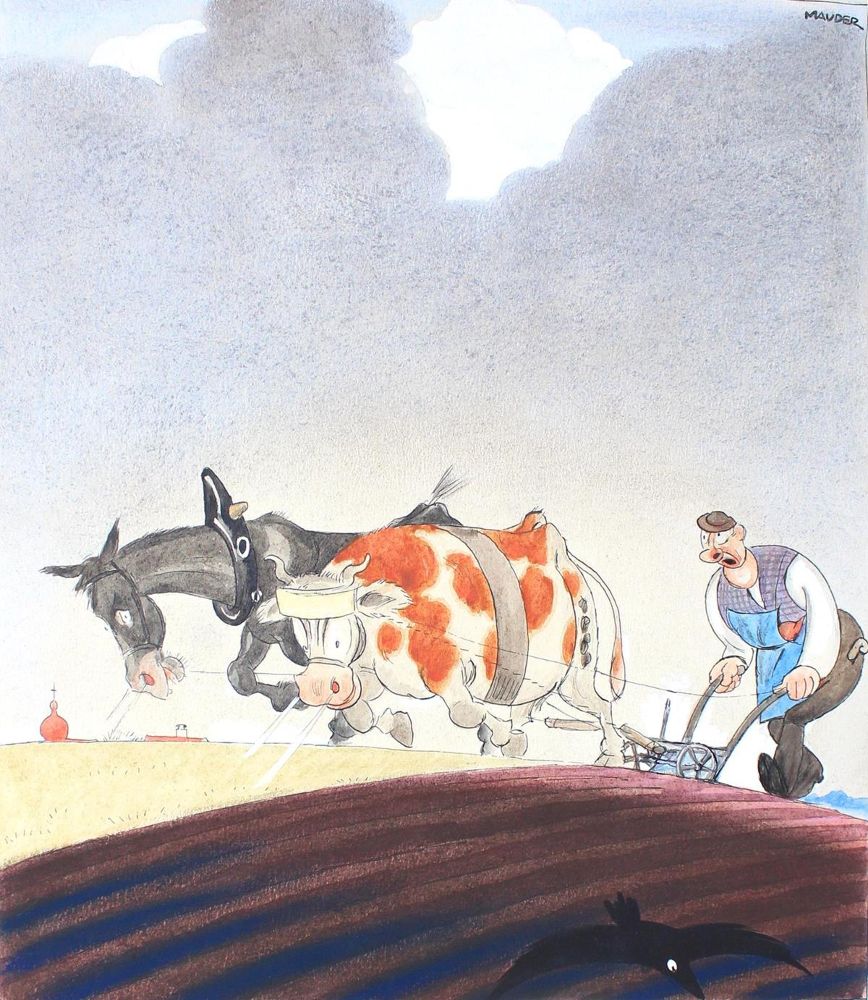 Große Abbildung Nr.1: 123-3523 Mauder, Josef: (Künstlergraphik, Karikatur)