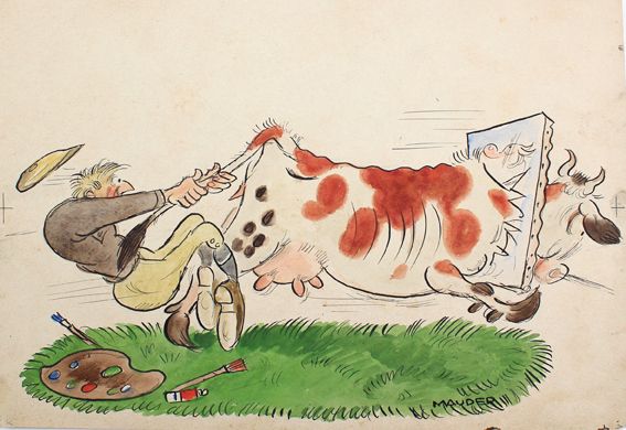 Große Abbildung Nr.1: 123-3524 Mauder, Josef: (Künstlergraphik, Karikatur)