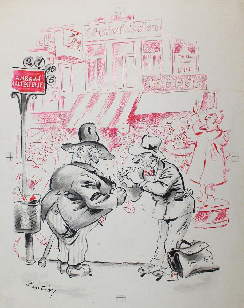 Große Abbildung Nr.1: 123-3541 Traub, Gustav: (Künstlergraphik, Karikatur)