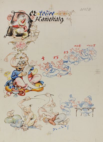 Große Abbildung Nr.1: 123-3547 Traub, Gustav: (Künstlergraphik, Karikatur)