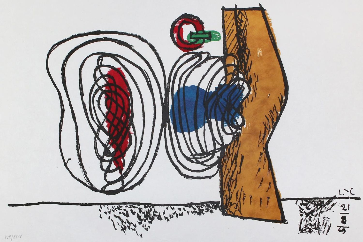 Große Abbildung Nr.1: 123-3687 Le Corbusier, d.i. Charles-Édouard Jeanneret-Gris: (Künstlergraphik)