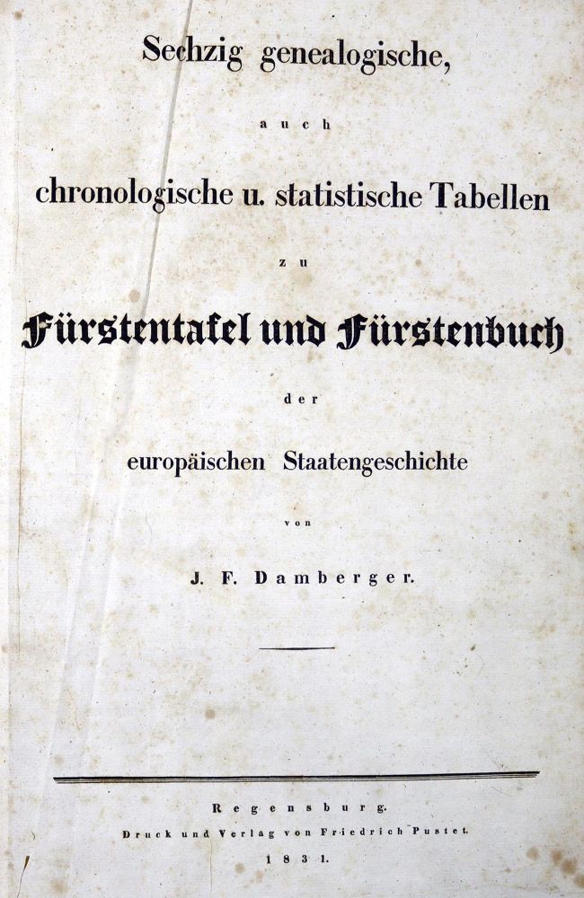Große Abbildung Nr.1: 123-374 Damberger,J.F.: (Genealogie und Heraldik)