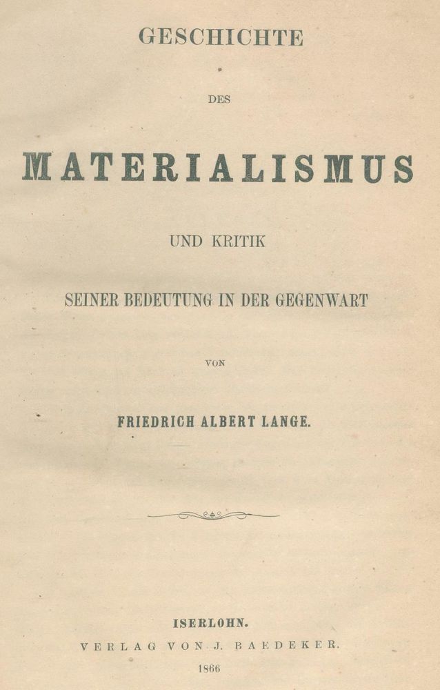Große Abbildung Nr.1: 123-396 Lange,F.A.: (Wirtschaft)