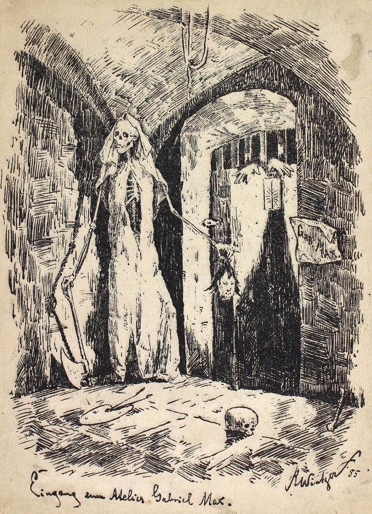 Große Abbildung Nr.2: 123-4100 Wintzer, Richard: (Künstlergraphik, Totentanz)