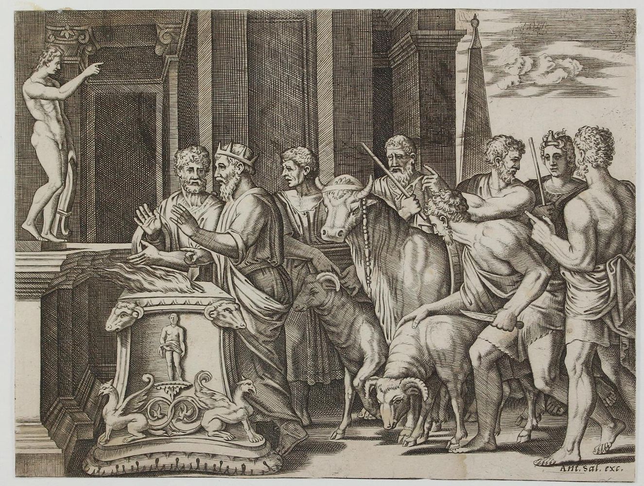 Große Abbildung Nr.1: 123-4140 Veneziano, Agostino: (Künstlergraphik)