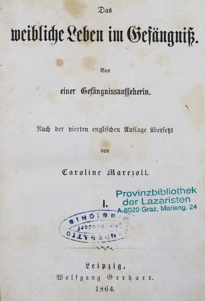 Große Abbildung Nr.1: 123-436 Marezoll,C. (Übers.).: (Juridica und Kriminologie, Gefängnis)