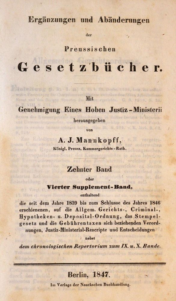 Große Abbildung Nr.1: 123-442 Konvolut: (Juridica und Kriminologie)