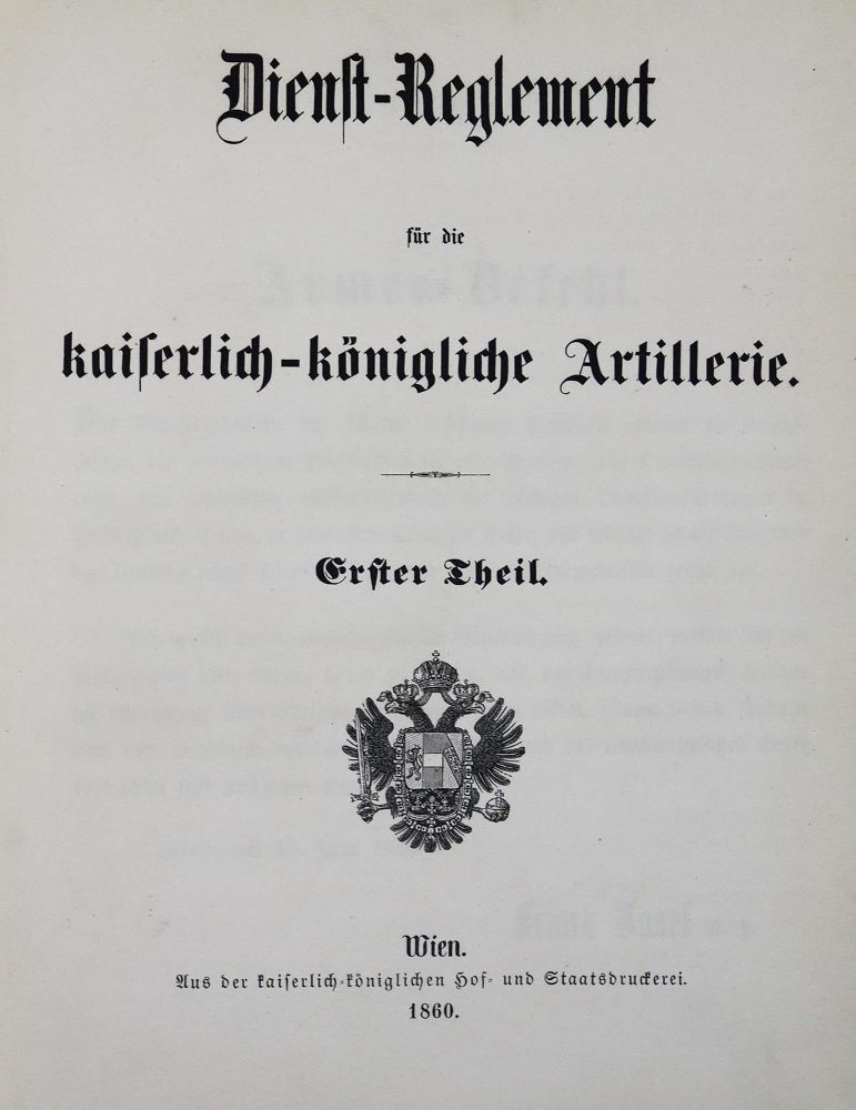 Große Abbildung Nr.1: 123-492 Dienst-Reglement: (Militaria)
