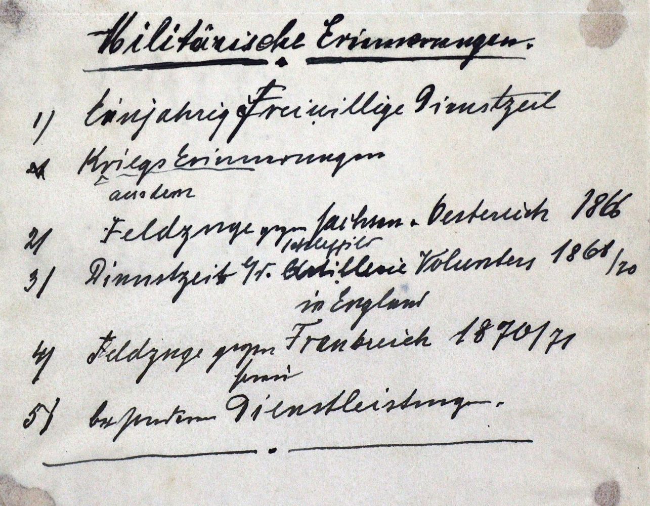 Große Abbildung Nr.2: 123-499 Schloemann,E.: (Militaria, Handschriften)