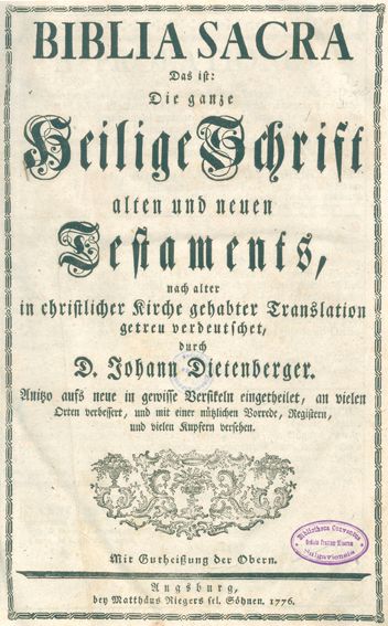 Große Abbildung Nr.1: 123-50 Biblia germanica.: (Bibeln)