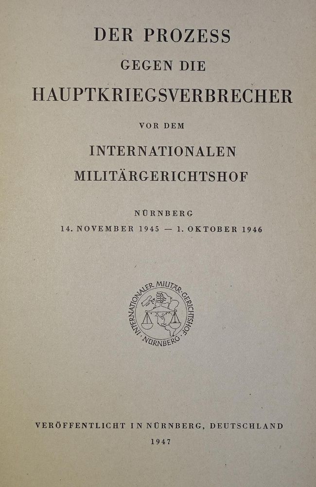 Große Abbildung Nr.1: 123-511 Nürnberger Prozesse.: (Militaria)