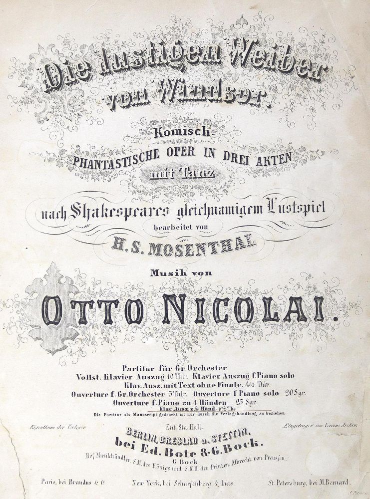 Große Abbildung Nr.1: 123-541 Nicolai,O.: (Musik)