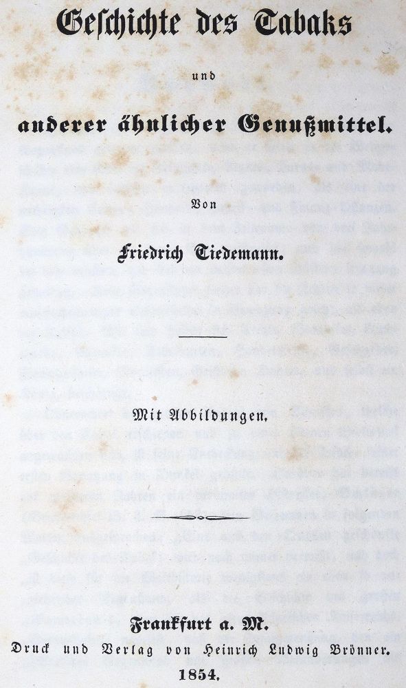 Große Abbildung Nr.1: 123-585 Tiedemann,F.: (Küche und Haushalt, Genussmittel, Tabak)