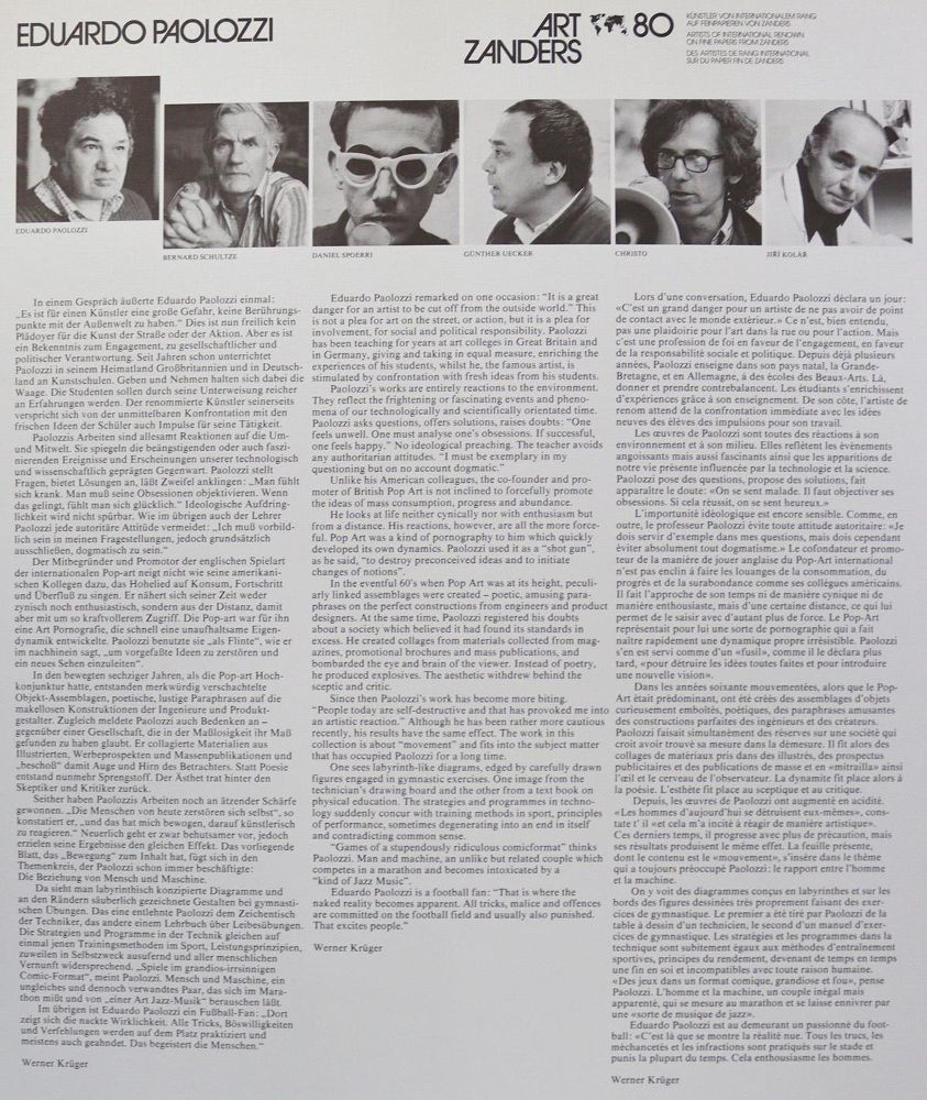 Große Abbildung Nr.1: 123-631 Art Zanders 80.: (Kunstwissenschaft)