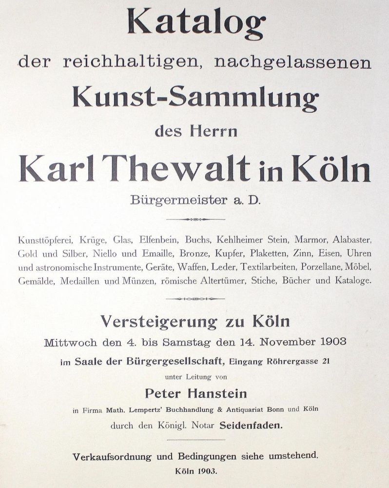 Große Abbildung Nr.1: 123-645 Katalog: (Kataloge, Auktion)