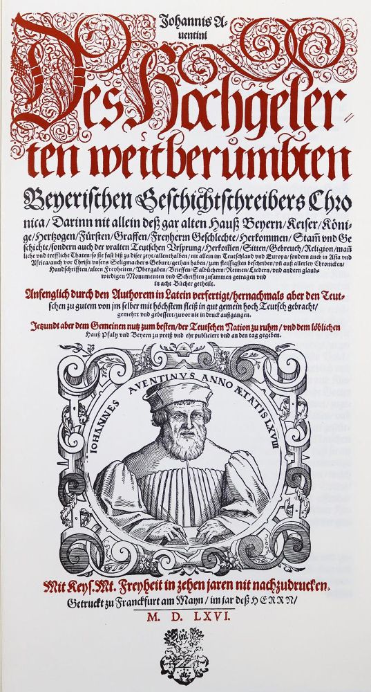 Große Abbildung Nr.1: 123-677 Aventinus,J. (d.i. J.Thurmair).: (Faksimile)
