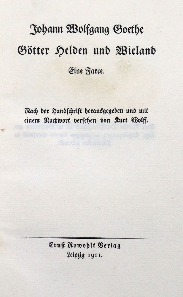 Große Abbildung Nr.1: 123-685 Goethe,J.W.v.: (Faksimile)
