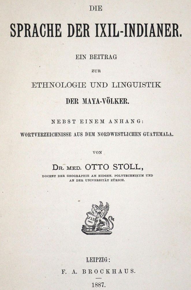 Große Abbildung Nr.1: 123-695 Stoll,O.: (Lexika - Wörterbücher - Sprachwissenschaften, Amerika)