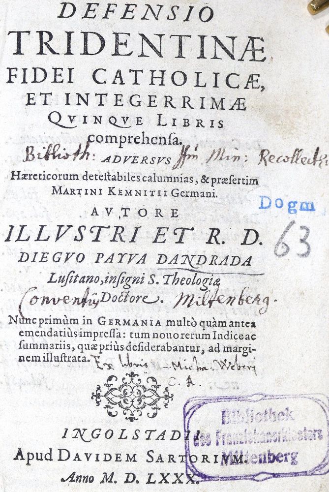 Große Abbildung Nr.1: 123-7 Andrada,D.P.de.: (Alte Drucke, Handschriften und Theologie)