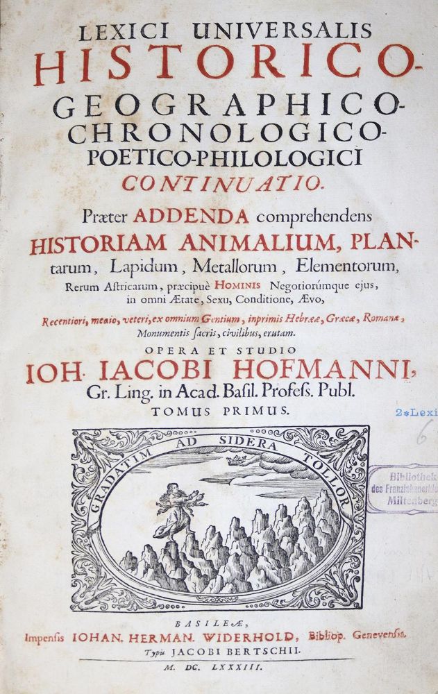Große Abbildung Nr.1: 123-703 Hofmann,J.J.: (Lexika - Wörterbücher - Sprachwissenschaften)