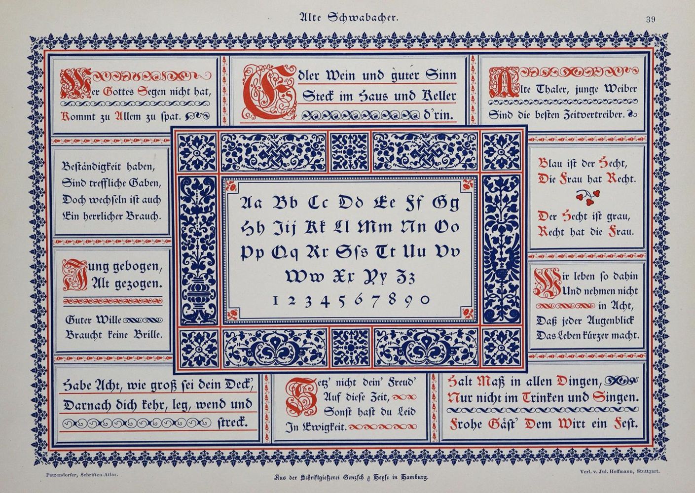 Große Abbildung Nr.2: 123-715 Petzendorfer,L.: (Typographie und Kalligraphie)