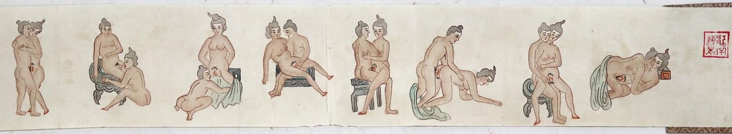 Große Abbildung Nr.1: 123-728 Chinesisches Leporello.: (Erotika - Galantes)