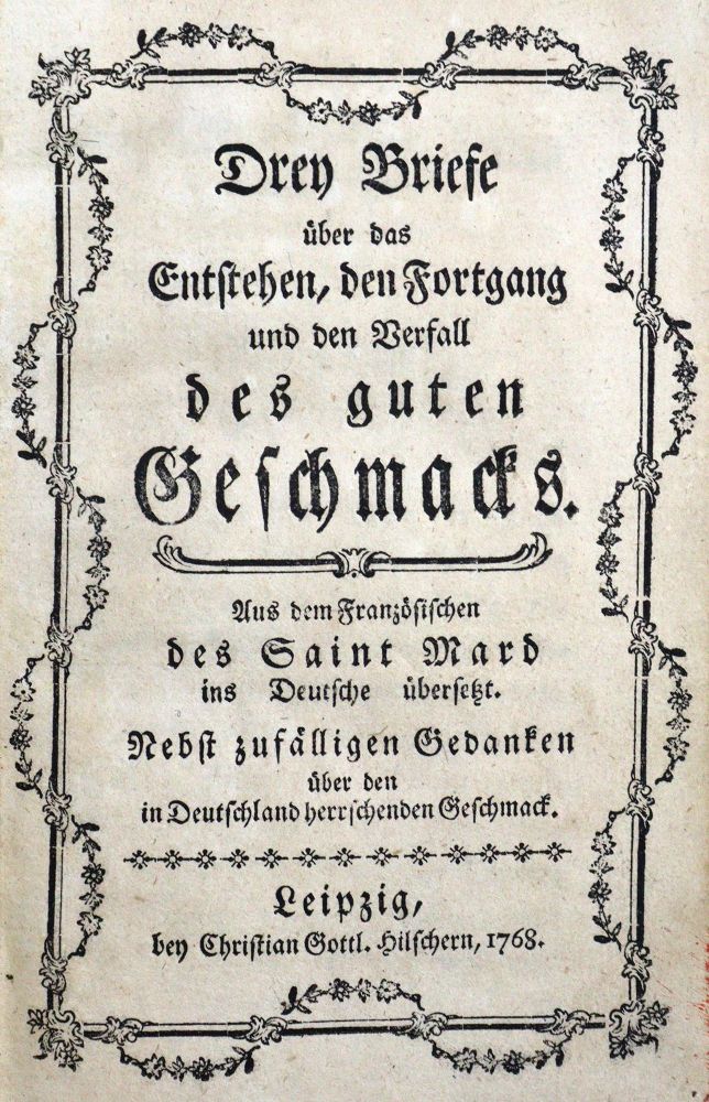 Große Abbildung Nr.1: 123-751 (Remond) de Saint Mard,(T.).: (Kultur- und Sittengeschichte)