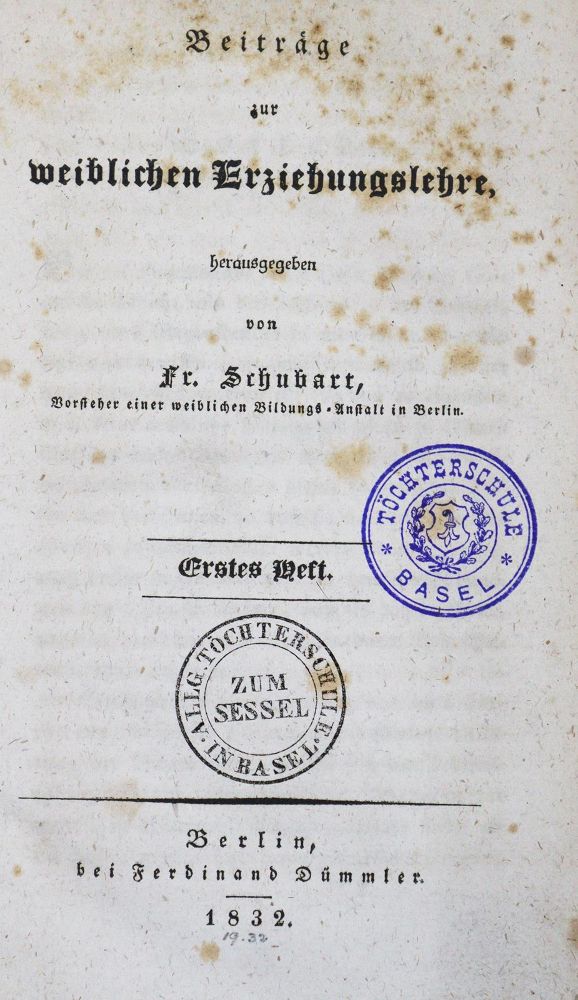 Große Abbildung Nr.1: 123-794 Schubart,F.: (Pädagogik)