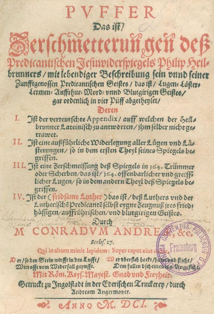 Große Abbildung Nr.1: 123-8 Andreae,C. (d.i. C.Vetter).: (Alte Drucke, Handschriften und Theologie)