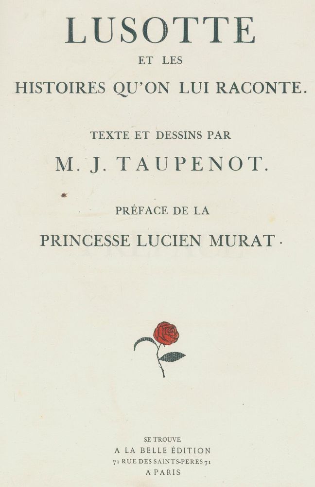 Große Abbildung Nr.1: 123-811 Taupenot,M.J.: (Kinder- und Jugendbücher)