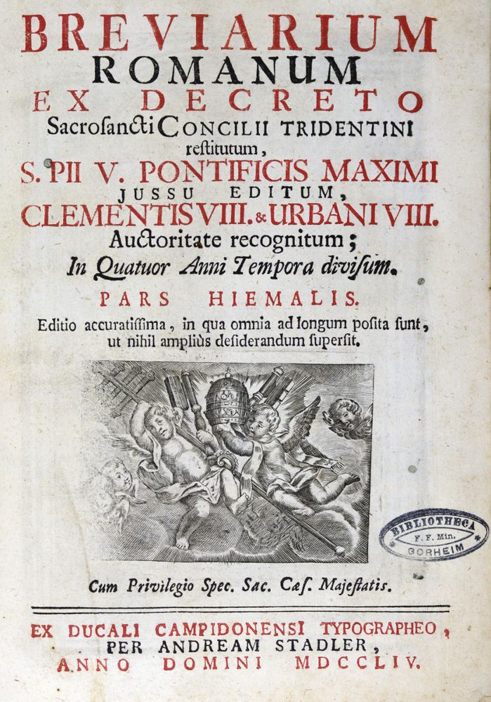 Große Abbildung Nr.1: 123-83 Breviarium Romanum.: (Alte Drucke, Handschriften und Theologie)