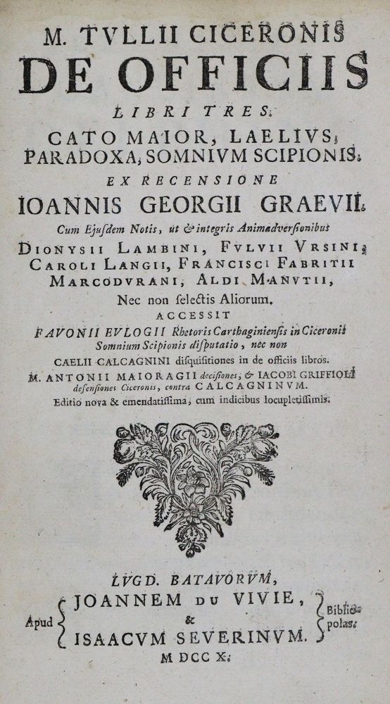 Große Abbildung Nr.1: 123-847 Cicero,M.T.: (Literatur und illustrierte Bücher bis 19.Jahrhundert)