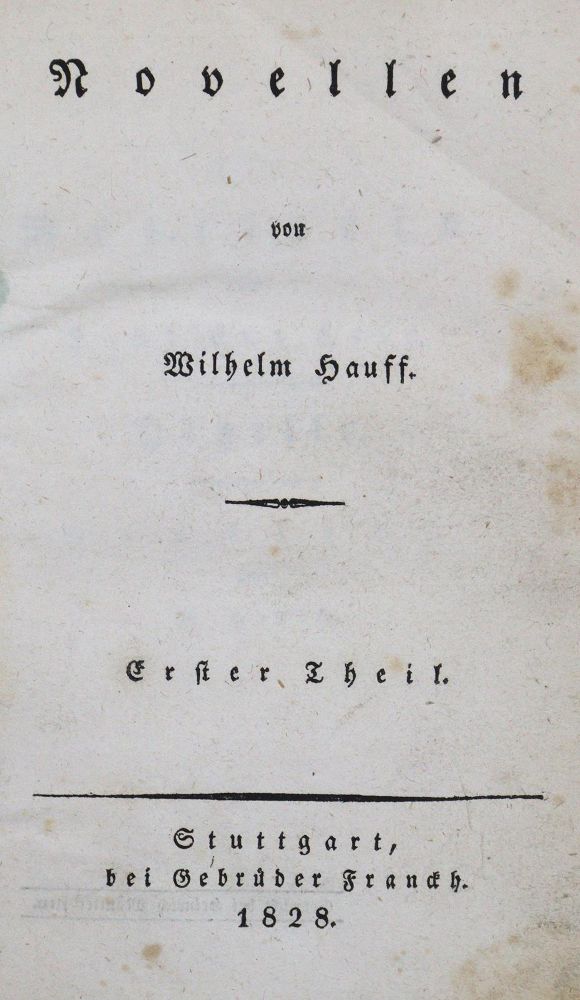 Große Abbildung Nr.1: 123-883 Hauff,W.: (Literatur und illustrierte Bücher bis 19.Jahrhundert)