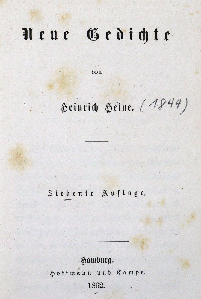 Große Abbildung Nr.1: 123-885 Heine,H.: (Literatur und illustrierte Bücher bis 19.Jahrhundert)
