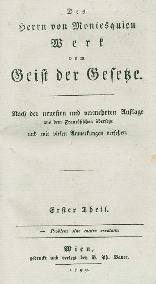 Große Abbildung Nr.1: 123-910 Montesquieu,(C.L.S.)de.: (Literatur und illustrierte Bücher bis 19.Jahrhundert)