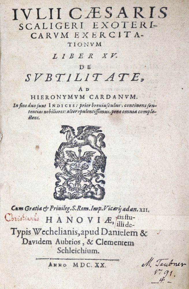 Große Abbildung Nr.1: 123-94 Caesar Scaliger,J.: (Alte Drucke, Handschriften und Theologie)
